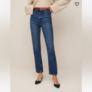 Liza Ultra High Rise Straight Jeans size 25 Icarian wash by Reformation